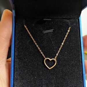 Dainty Rose Gold S925‎ Heart Pendant Necklace With Gift Box